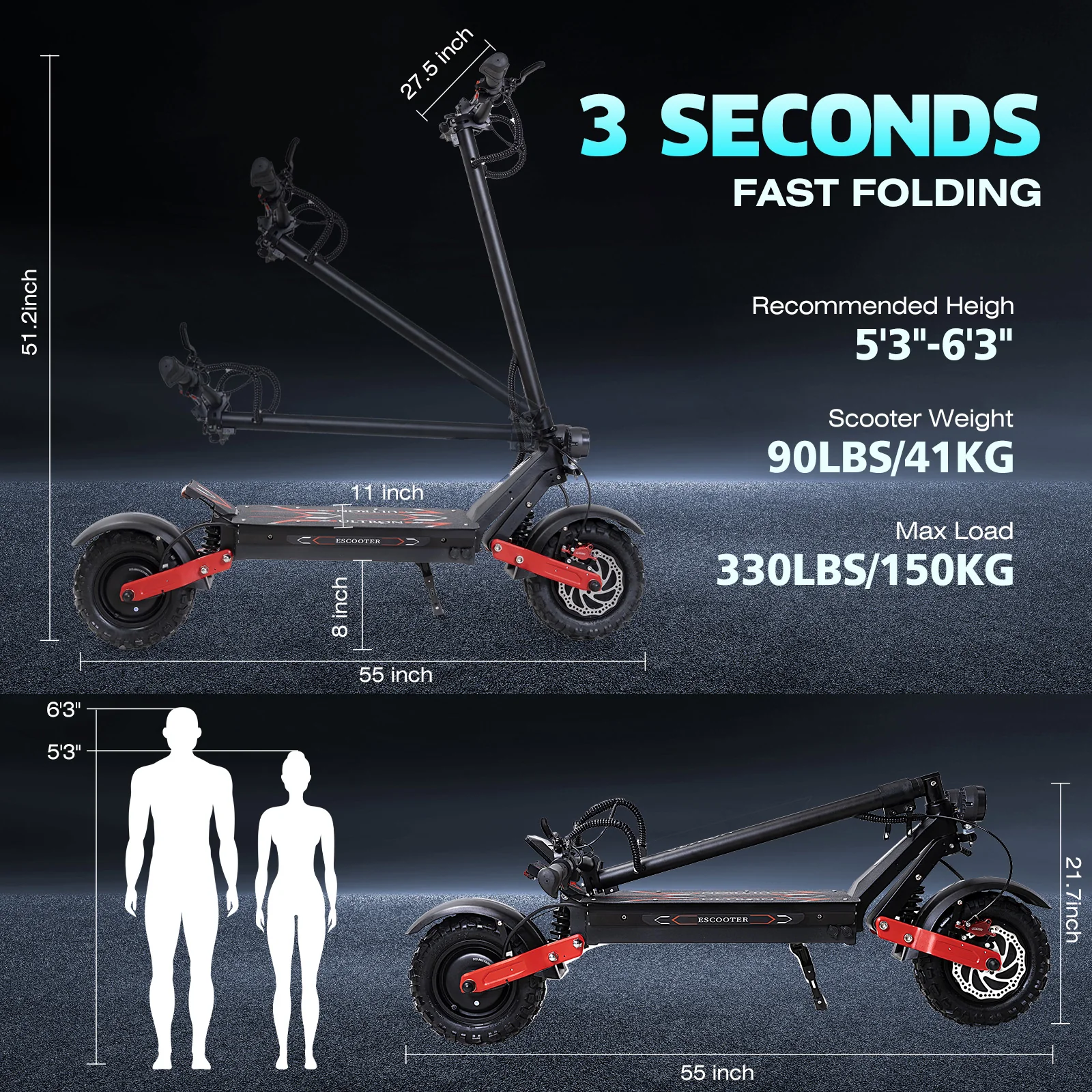 6000W 52-55MPH Second-hand Fast Electric Scooter - Image 4